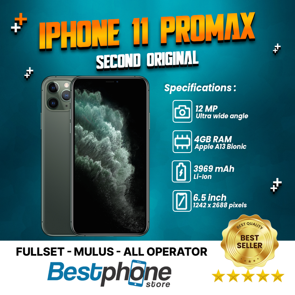 iPhone 11 Promax 256Gb Second Original 100% Fullset Mulus Camera Silent