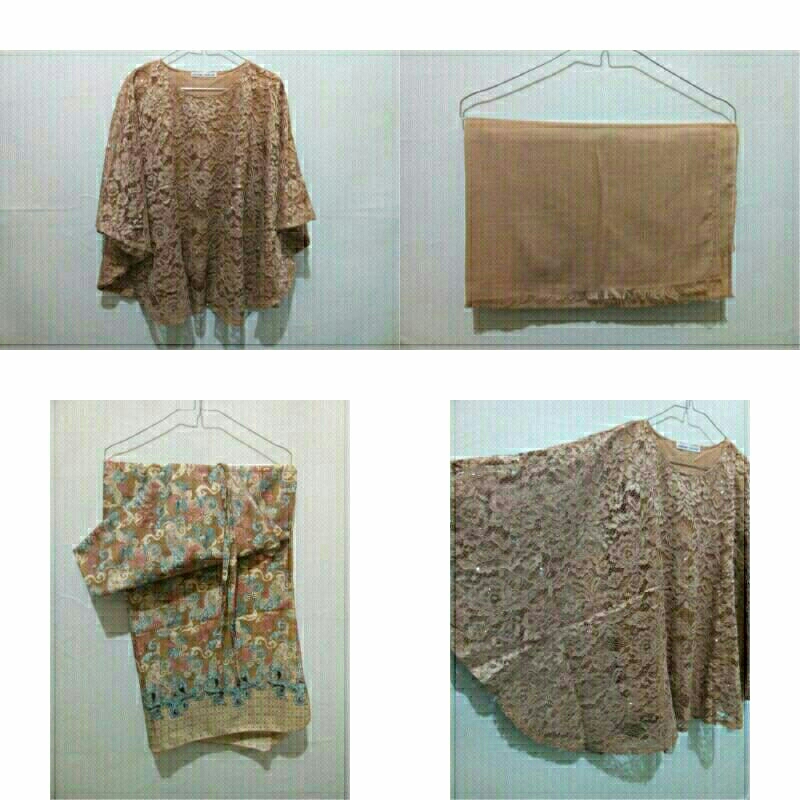 Preloved 1 Set Kebaya Brokat Coksu by Agustine (1x pakai)