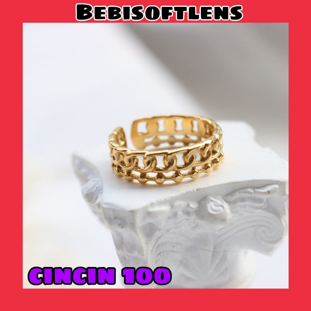 Cincin 100  Stainles steel / Cincin Titanium Fashion Cincin Unik Lucu Keren / BB