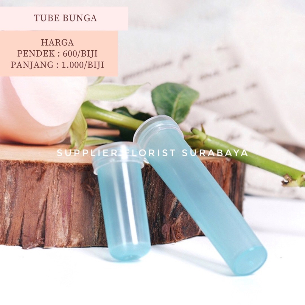 [1 PACK ISI 100] TUBE BUNGA TABUNG BUNGA UNTUK BATANG BUNGA ASLI DIISI AIR AGAR BUNGA TETAP SEGAR FRESH