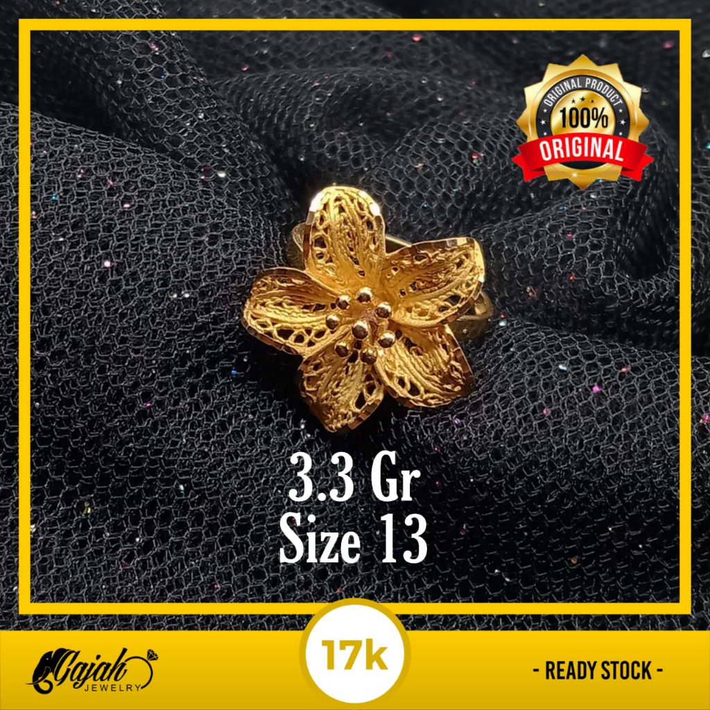 Cincin Emas 17K - 3.3 Gr Kadar 750 - 4618