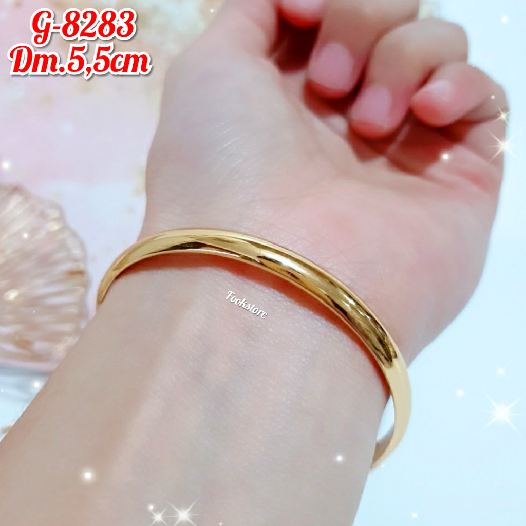 GELANG BANGLE DEWASA MODEL BUKAAN SAMPING PERHIASAN IMPORT/G-8282/G-8283