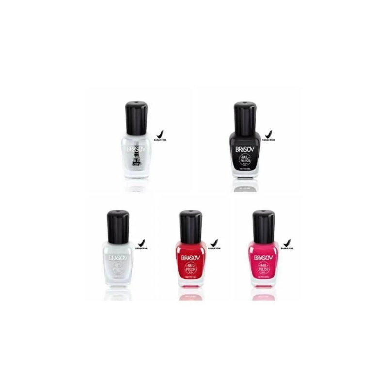 𝐑𝐀𝐃𝐘𝐒𝐀 - BRASOV Kutek Cat Kuku 8 ML Nail Polish Kutex MIX / NUDE / CLEAR / RED/ BLACK / GREEN