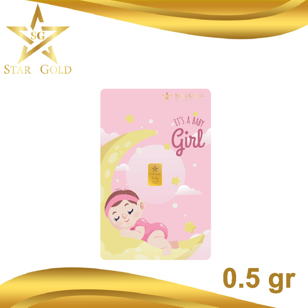 Star Gold Logam Mulia Baby Girl 1 Series 0.5gr & 1gr