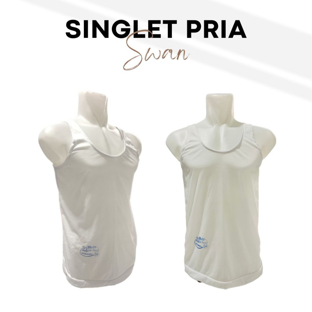 RC Singlet Pria Dewasa Warna Putih Kaos Dalam Dewasa Kaos Oblong