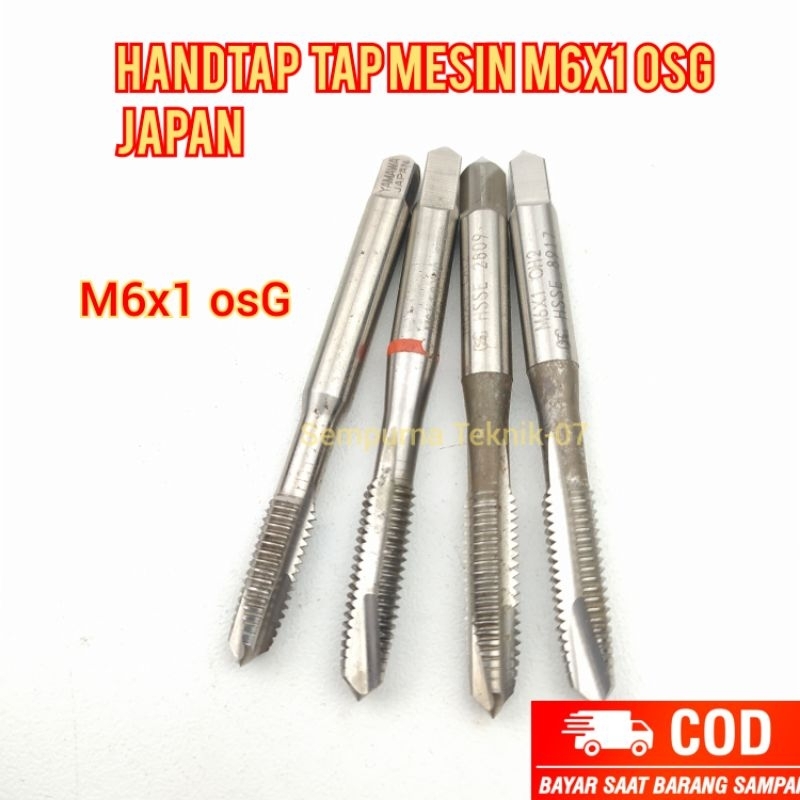 handtap tap mesin m6x1 osG tap sekali jadi buat baut 10 tap lurus tap osg