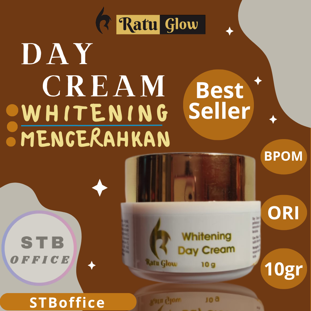 Ratu Glow Day Cream Krim Siang Perawatan Pelembab Penghilang Jerawat Kulit Wajah Anti Kusam Komedo Berminyak Atasi Paparan Sinar Uv Secara Langsung Noda Hitam Flek