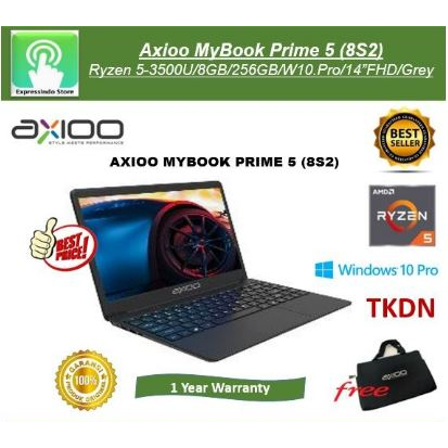 Axioo MyBook Prime 5 (8S2) | Ryzen5-3500U/8GB/256GB/W10.Pro/14”FHD/Grey