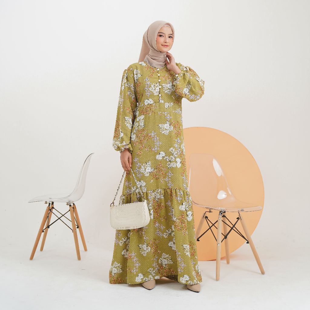 New Zalina Dress Baju Lebaran Ied Series Adem tebal tidak menerawang