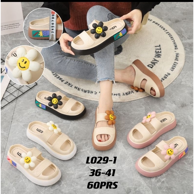 Sandal wanita import bahan karet 029 LCR MIRAMA