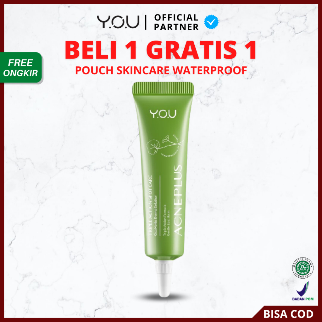 [ FREE GIFT ] YOU AcnePlus Spot Care Acne Treatment | 4D Centella Asiatica Niacinamide Herbal Obat Jerawat Totol Jerawat