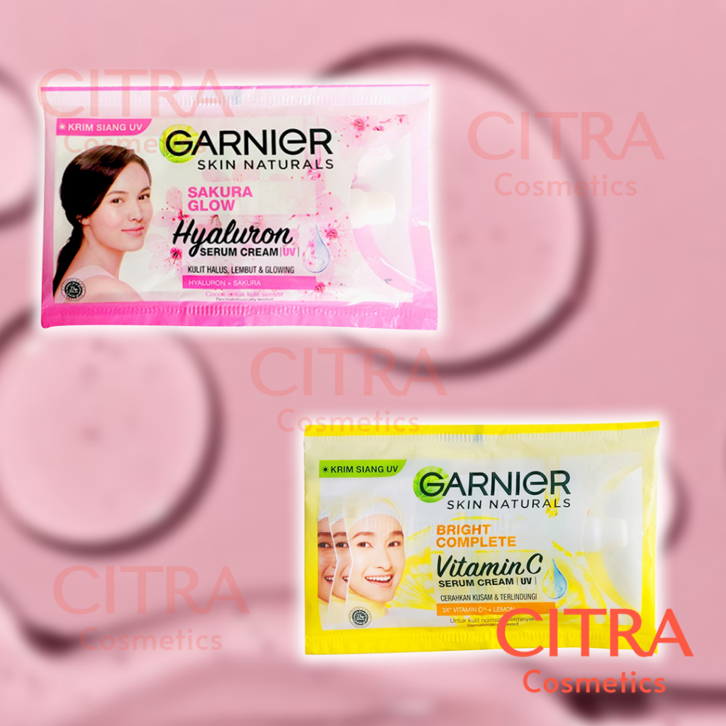 Citracosmetik - Garnier Bright Complete Vitamin C Serum Day Cream | Sakura Glow Hyaluron Serum Cream