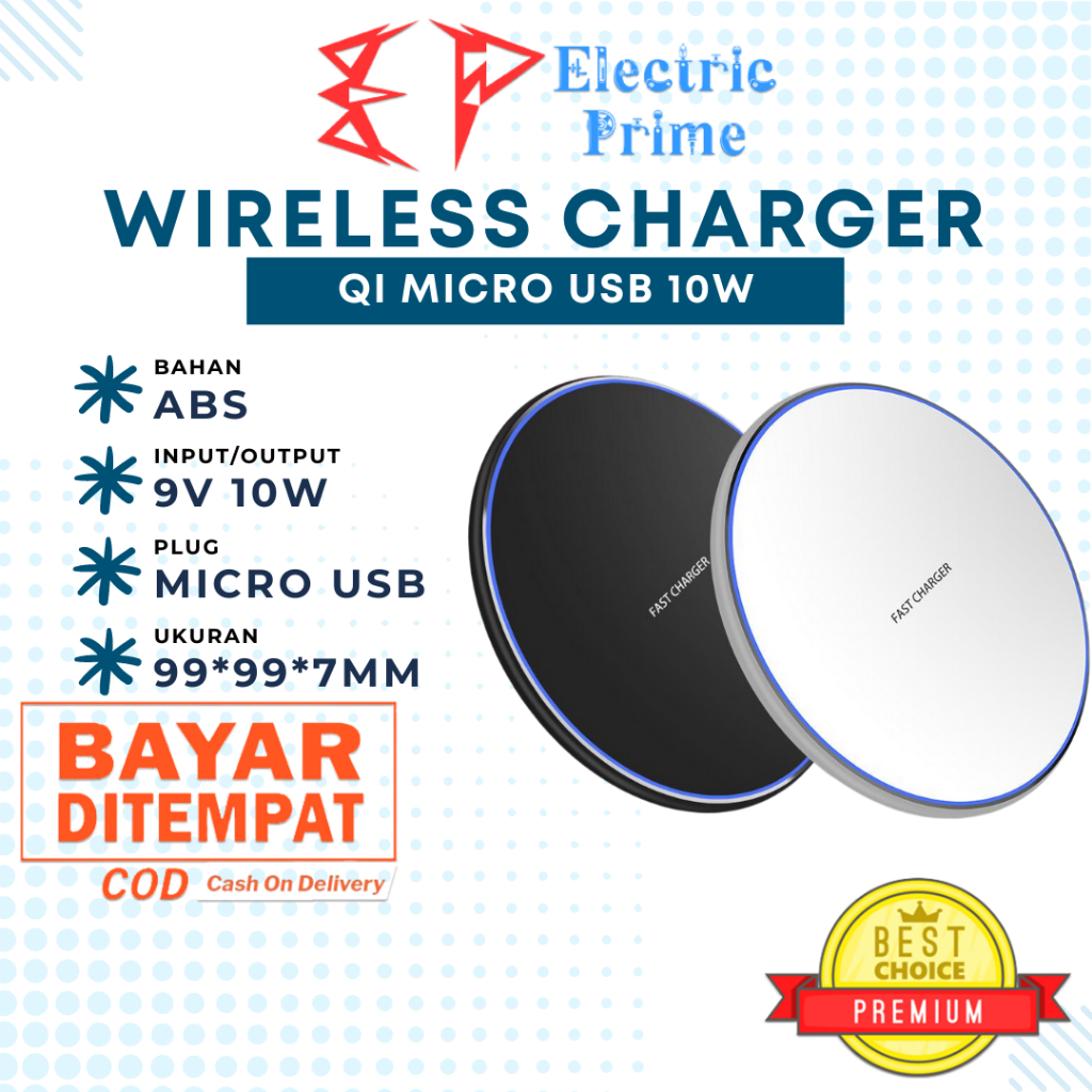 Wireless Charger F7 Qi Fast Charging Pad Micro USB Port 10W Adapter AirPods iPhone Samsung Dekstop