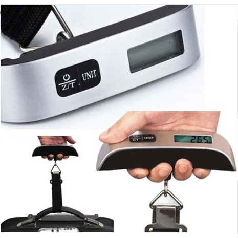 Timbangan Koper Digital 50 kg Stainless Gantung Luggage Scale Serbaguna Tas Bagasi Portable Travel Scale