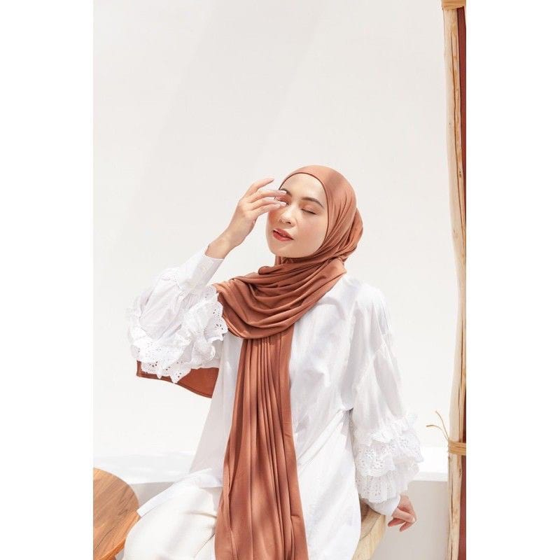 Pashmina Jersey Premium Hijab Pasmina Kaos Jersey Pashmina Turki Pasar_Hijab