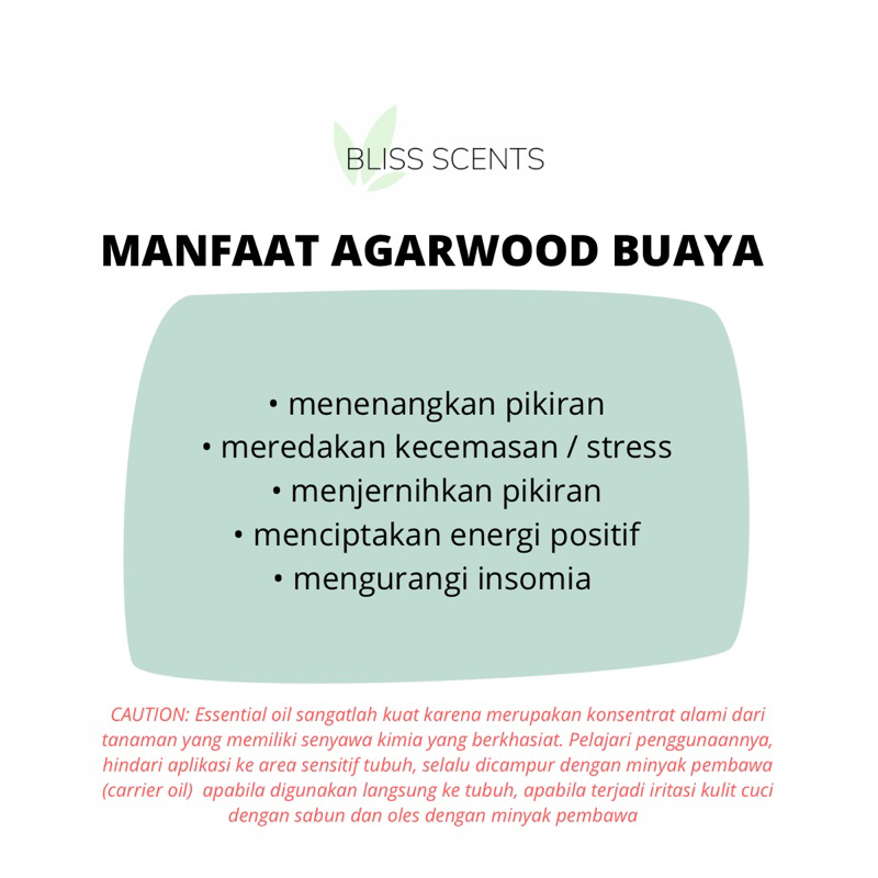 Bliss Agarwood Buaya / Gaharu Buaya / Aetoxylon sympetalum Essential Oil Aromatherapy 100% Murni Therapeutic Grade Aromaterapi