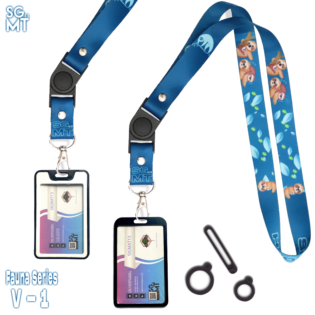 Lanyard ID Card Holder Name Tag HP Lanyard Full Printing FREE 3 Pcs Oring Sloth