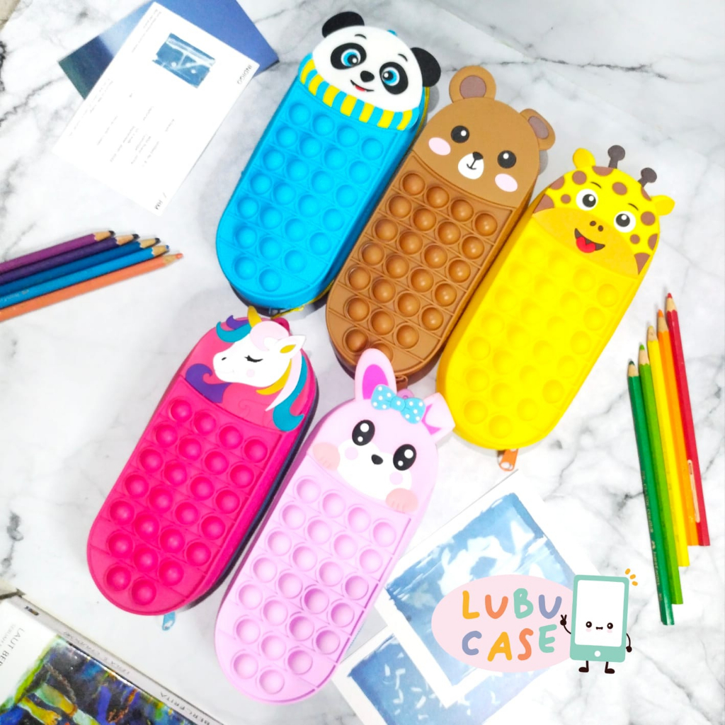 

Tempat Pensil Pop It Unik dengan Karakter Lucu