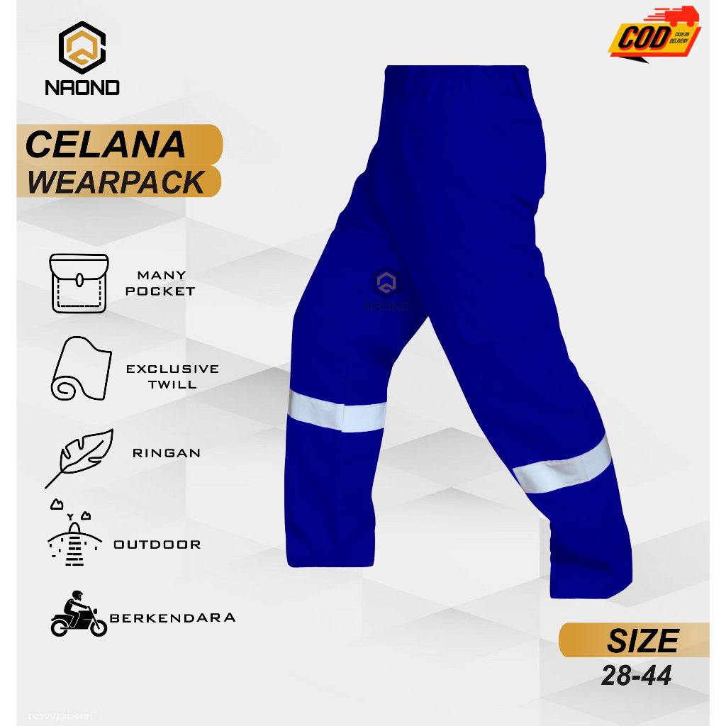 Celana Kerja Wearpack Sapety - Celana Setelan Katelpak-Celana Damkar-Celan Bengkel