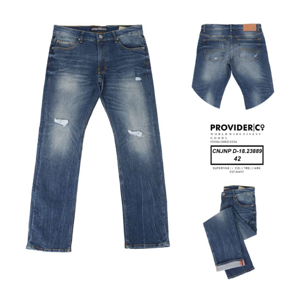 Provider Celana Jeans Panjang Denim Skinny Pria - Destroy Wash