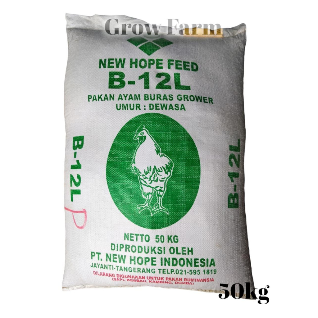 KARUNGAN 50KG B12L NEW HOPE FEED Pakan Ayam Buras Grower Pur Ayam B12L Penampungan