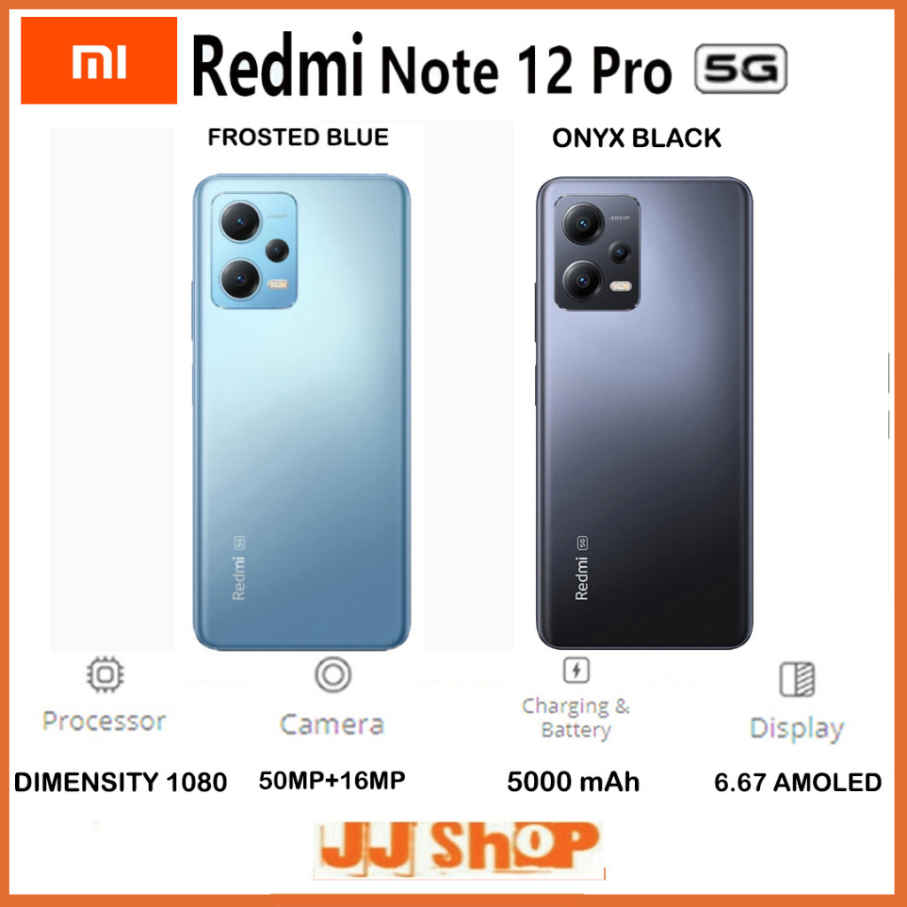 XIAOMI REDMI NOTE 12 PRO 5G 8/256 GB RAM 8GB ROM 256GB GARANSI RESMI TAM / XIAOMI INDONESIA