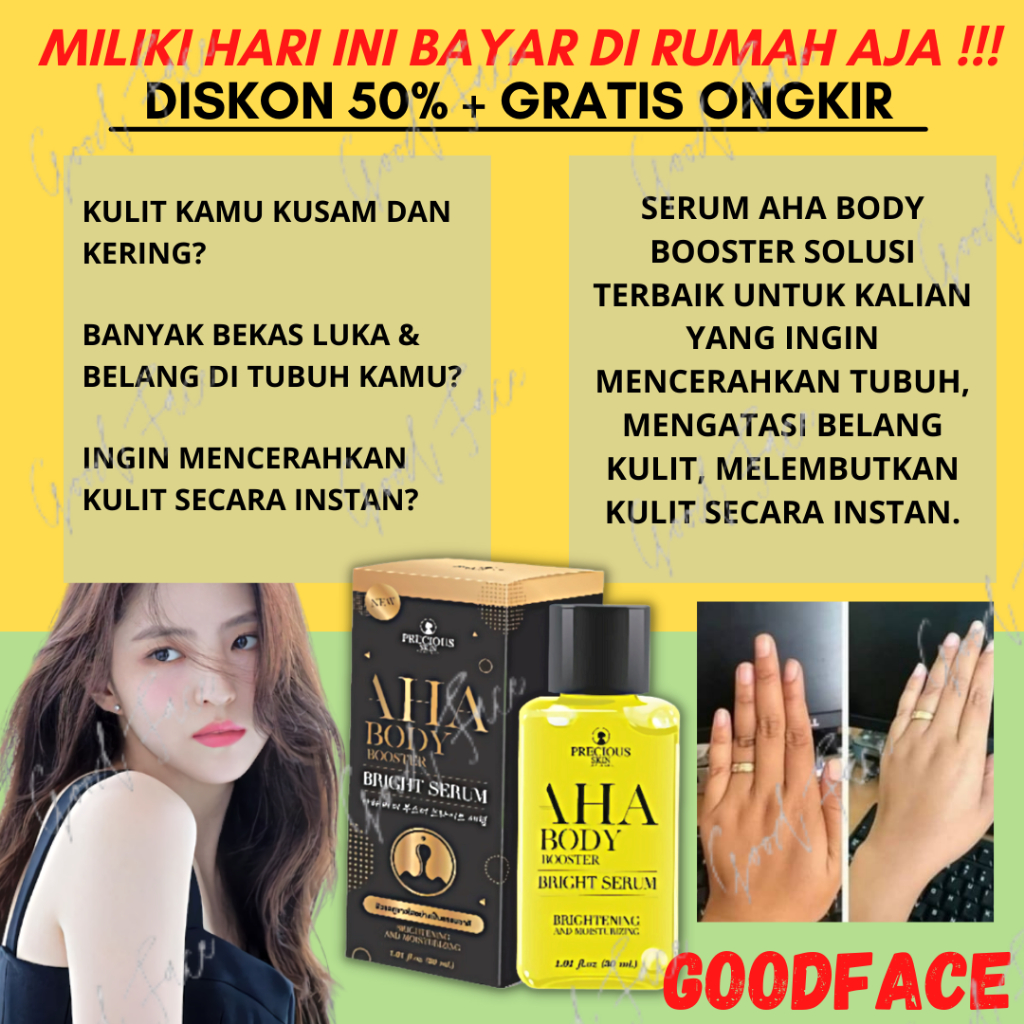 PEMUTIH BADAN AMPUH AHA BODY BOOSTER BRIGHT SERUM 30ML - BODY SERUM AHA BODY BOOSTER