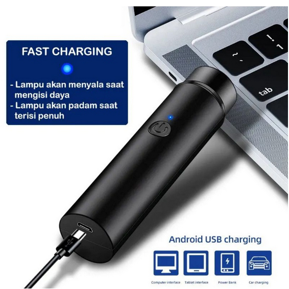 [OL] Alat Cukur Elektrik Portable Pisau Cukur Kumis Jenggot Bulu ketiak Recharge Shaver Travel Size Mini