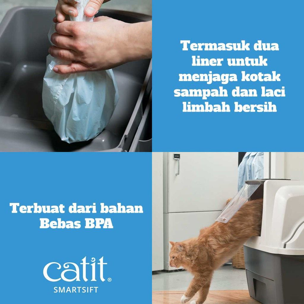 Catit SMARTSIFT Easy Cleaning Litter Box - Toilet Kucing Otomatis / Bak Pasir Kucing Besar