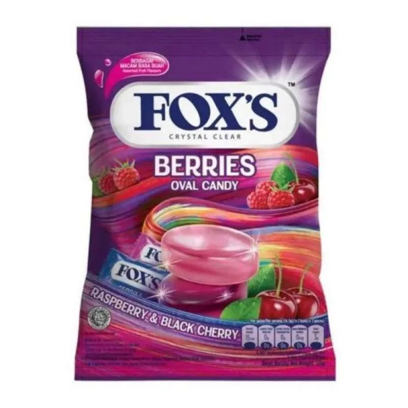 

FOX'S Berries Oval Candy Raspberry & Black Cherry [125 Gr]