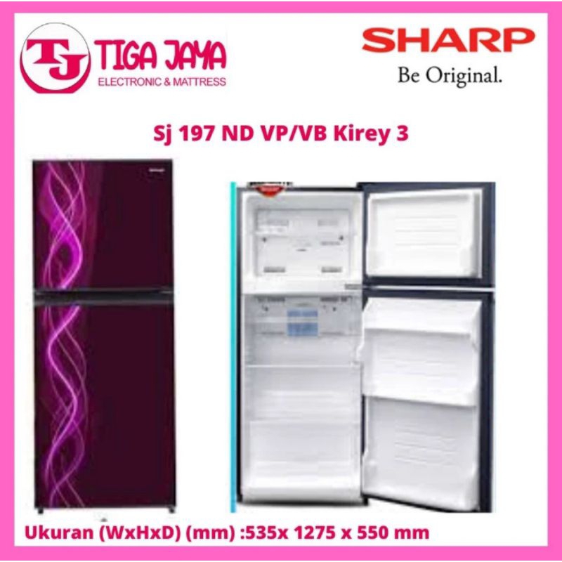 SHARP SJ197N KULKAS 2 PINTU SJ-197N SJ 197ND//VB2//VP2