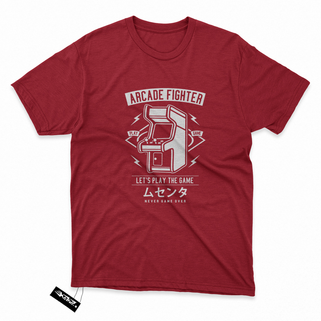 KAOS Arcade Fighter - GAME - Kain Katun Tshirt / baju distro Keren gambar desain ilustrasi original 