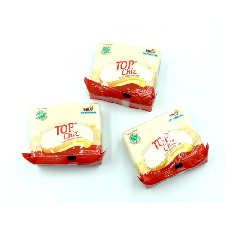 

TOP CHIZ keju cheddar blok kemasan 250gr