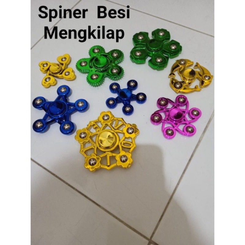 mainan spinner besi metalik / spiner murah / mainan anak murah