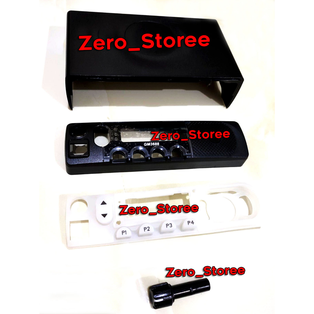 Casing GM3688 Rig Motorola Kesing Gm-3688 Keypad Kipet Kepala Depan Tampilan Front panel depan Body Motorola Gm 3688 GM Knob Batok case pentutup atas tutup