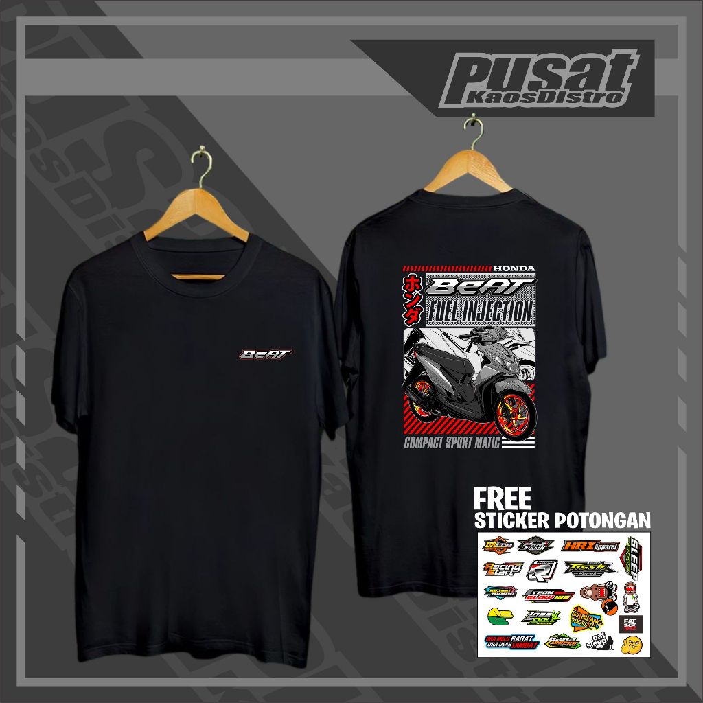 [cod] Kaos BEAT INJECTION // T-shirt Pria Wanita Modifikasi Honda BEAT INJECTION Desain Custom Free 