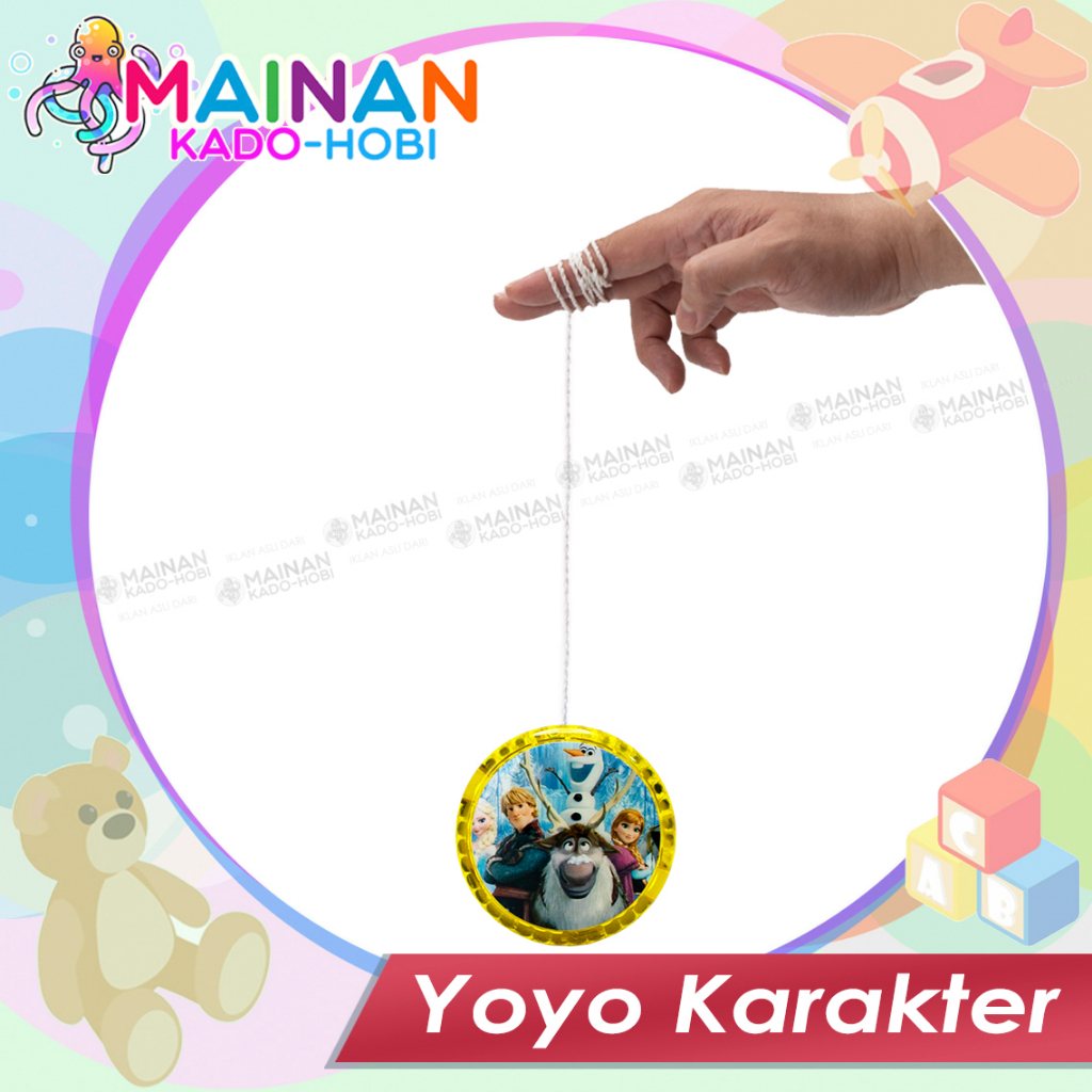 MAINAN ANAK YOYO PLASTIK WARNA WARNI KARAKTER FROZEN