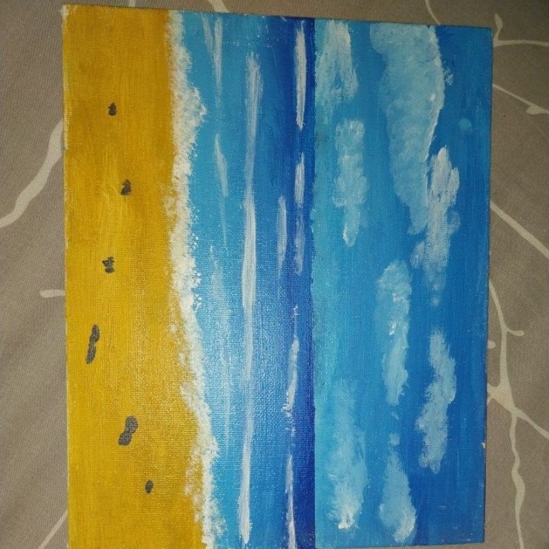 

Gambar laut menggunakan cat akrilik 20.4x 25,4