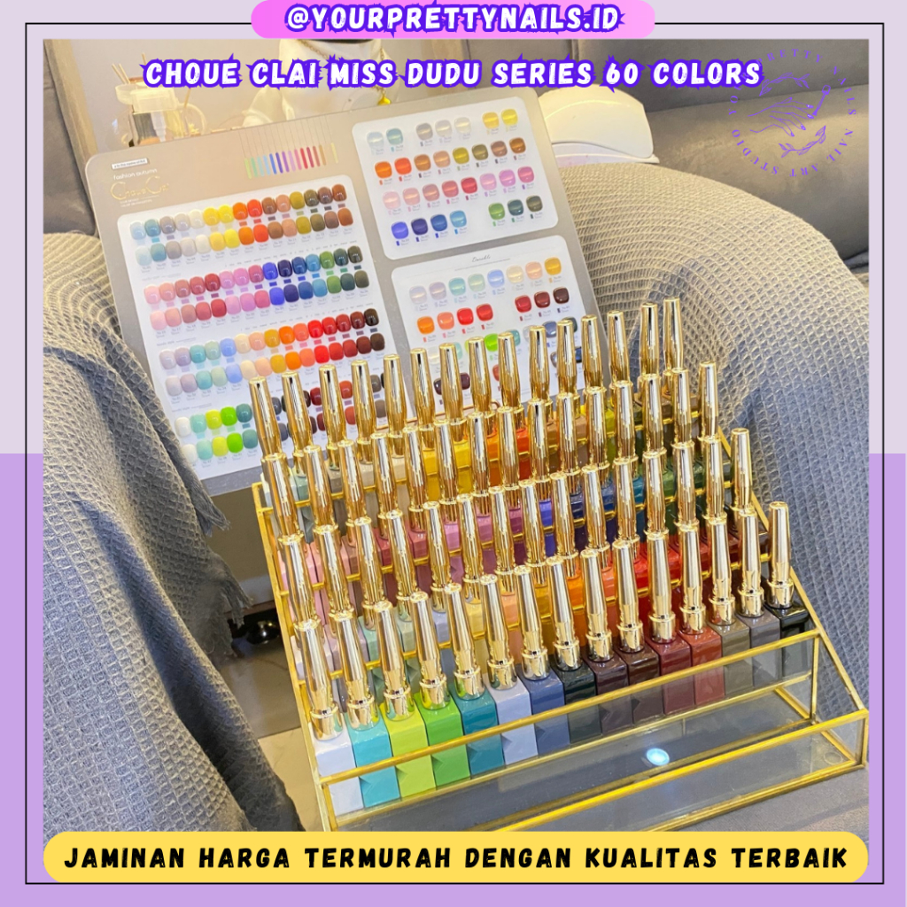 (READY STOCK) CHOUE CLAI MISS DUDU GLAMOUR SERIES 96 COLORS 1 SET NAIL POLISH UV GEL FREE DISPLAY CA