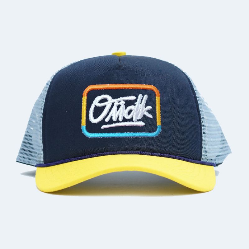 Omidoki Trucker Hat Kuning Abu Navy