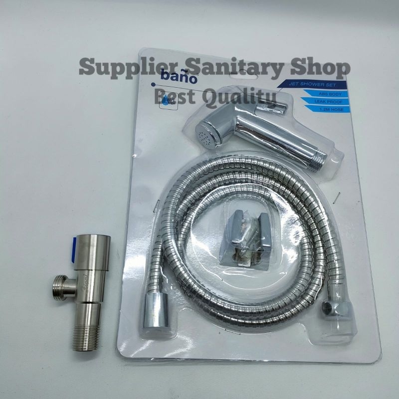 JET SHOWER PAKET STOP KRAN/TOILET SHOWER CHROME/SHOWER CEBOK/BIDET