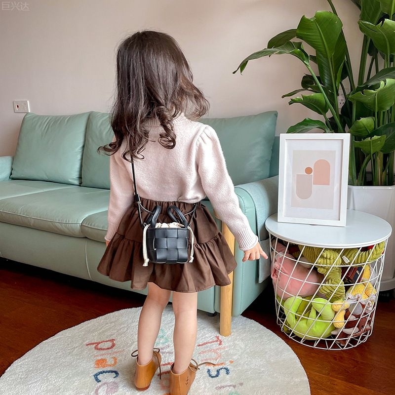 TAS SERUT SELEMPANG ANAK KOREA/ TAS IMPORT KERANJANG RAJUT KOREA/ TAS KEPANG SERUT ANAK KOREA IMPORT