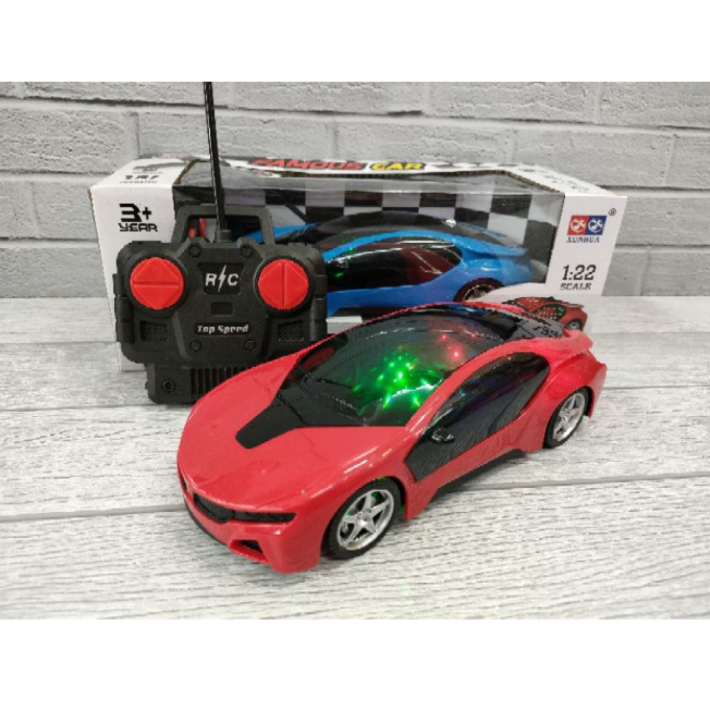 Mainan mobil Polisi Berlampu remote control Rc Car remot kontrol sedan  RC Sport Car Racing Balap