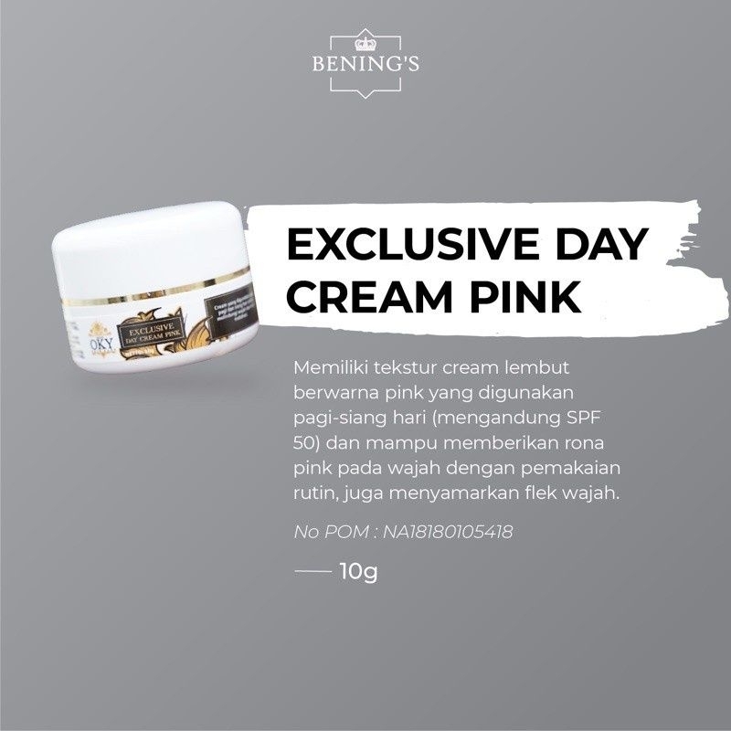 Exclusive Day Pink Benings Clinic By Dr.Oky Pratama Sunscreen Bening Spf 50 Bening's
