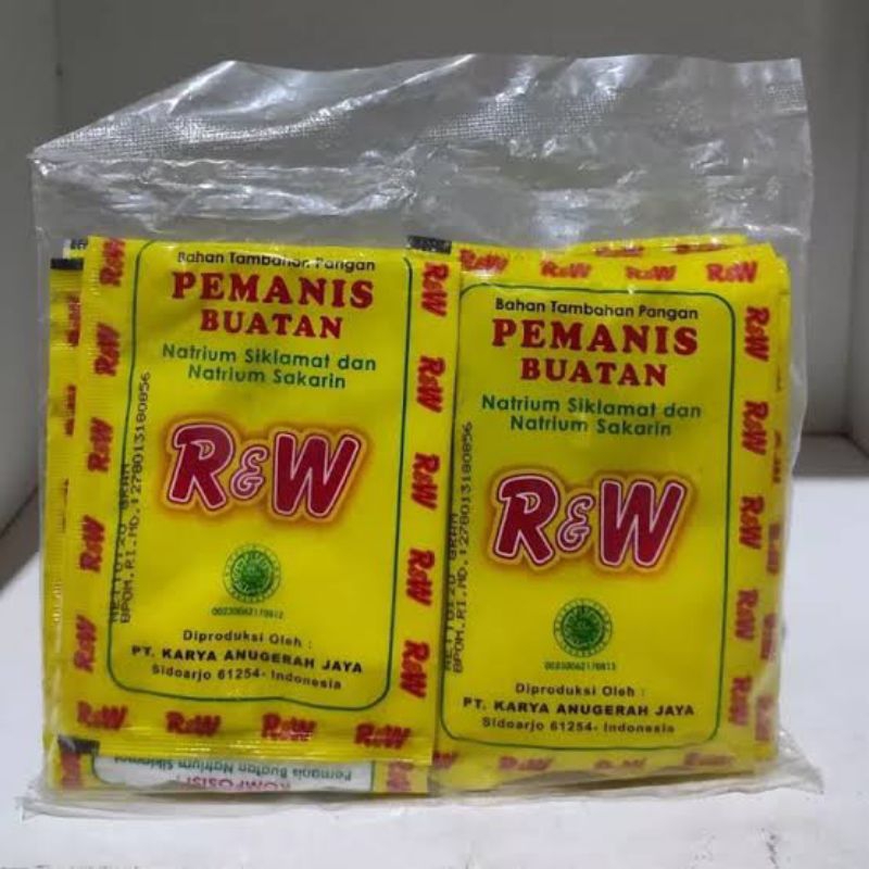 

sodium/pemanis buatan/pengganti gula R & W 20 gr
