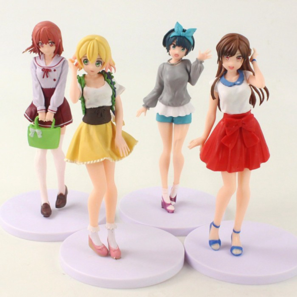 Dijual 4 pc/Set Anime Kanokari Mizuhara Chizuru Nanami Mami Action Figure Limited