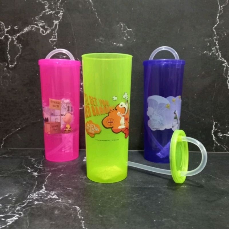 Gelas Minum Sedotan / Gelas Plastik Anak Sedot Kami / Gelas Sedot Calista Souvenir Ulang