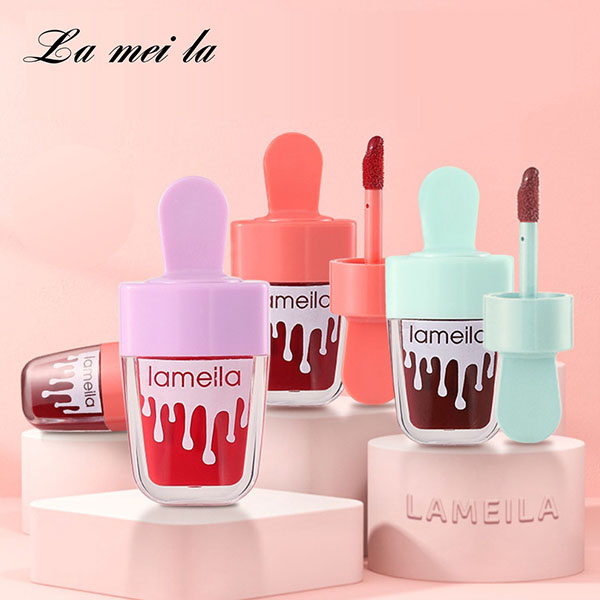 Lameila Ice Cream Lip tint Lip Gloss / Lipstik Waterproof Mosturizing Lipcream Long Lasting Original / TS-42