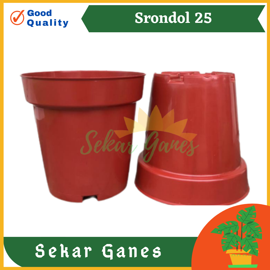 Sekarganes Pot Tinggi Srondol 25 Bata Terracota Coklat- Pot Tinggi Usa Eiffel Effiel 18 20 25 Pot Tinggi 15 18 20 30 35 40 50 Cm pot bunga plastik pot tanaman Pot Bibit Besar Mini Kecil Pot Srondol 15