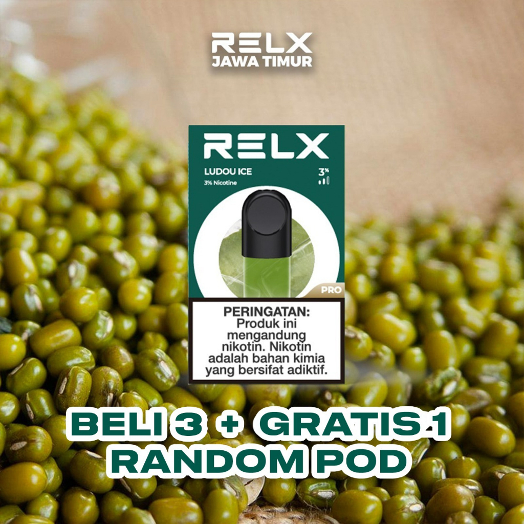 Relx Infinity Essential Pod Pro Ludou Ice / Kacang Hijau